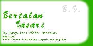 bertalan vasari business card
